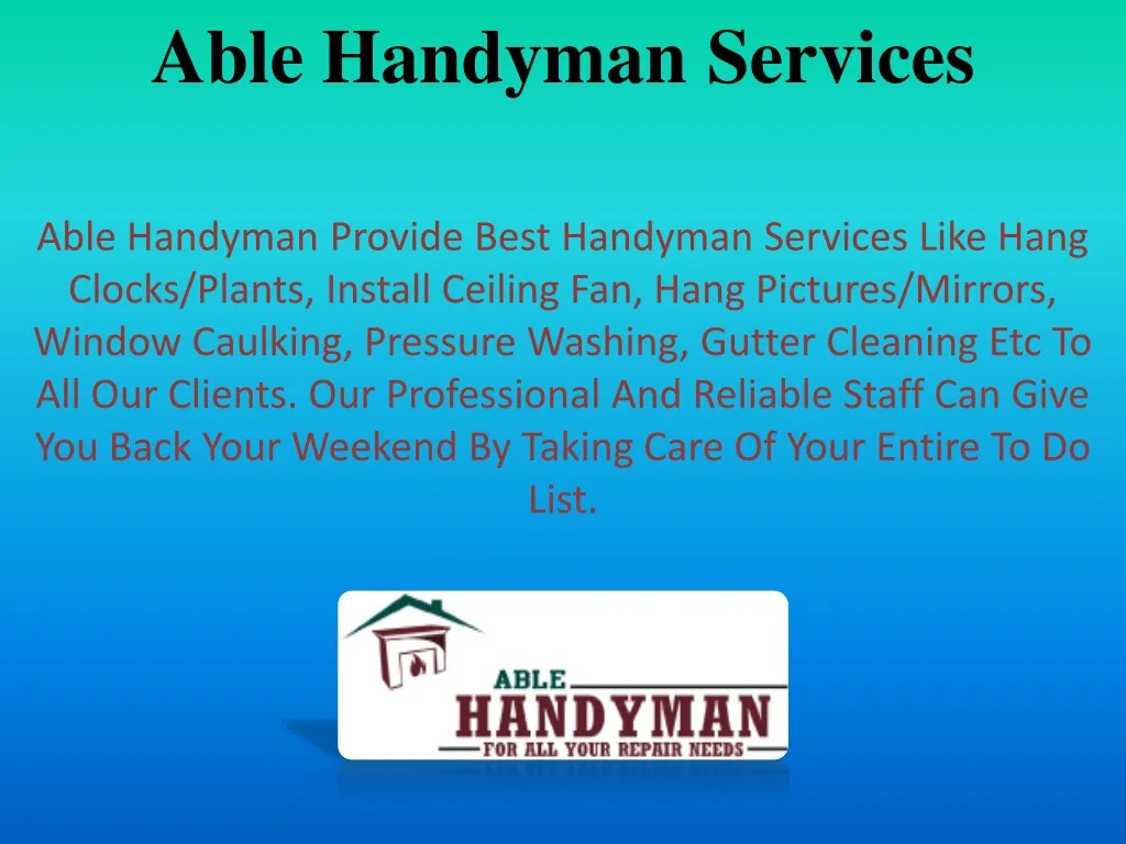 able handyman services