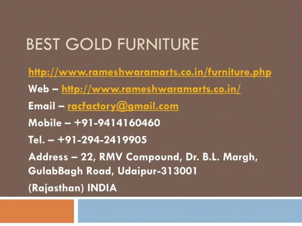 Best Gold Furniture