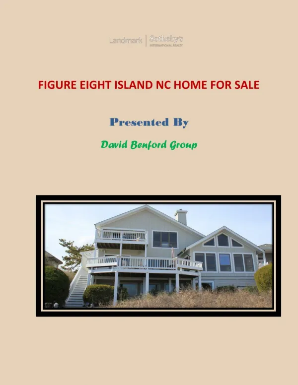 Figure Eight Island NC Home For Sale