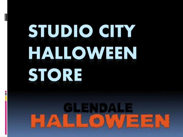 Studio City Halloween Store