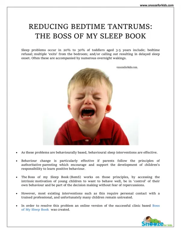 Best Toddler Sleep Book - Snooze For Kids