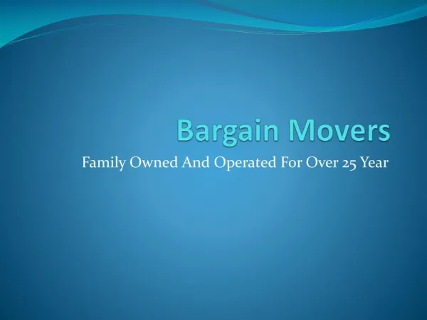 Bargain Movers – Move with Freedom!