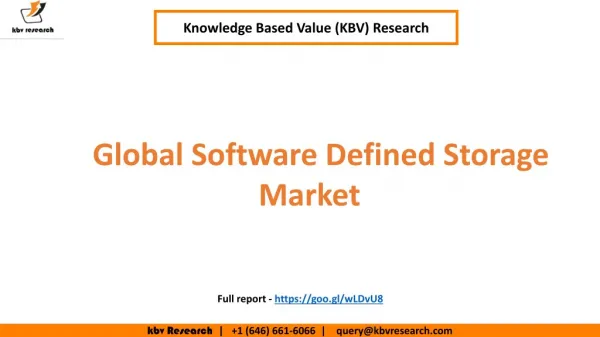 Global Software Defined Storage Market Growth