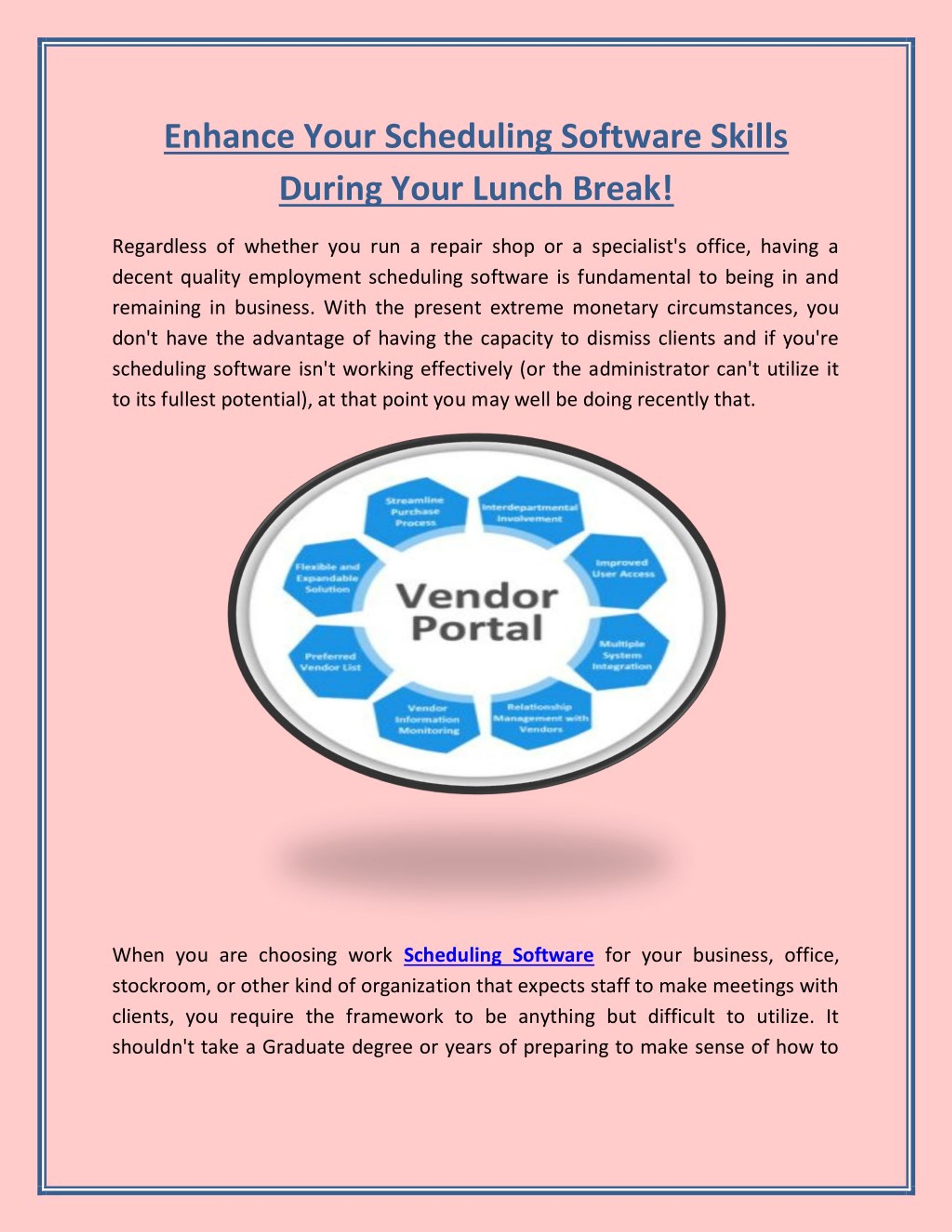 PPT - Enhance Your Scheduling Software Skills During Your Lunch Break ...