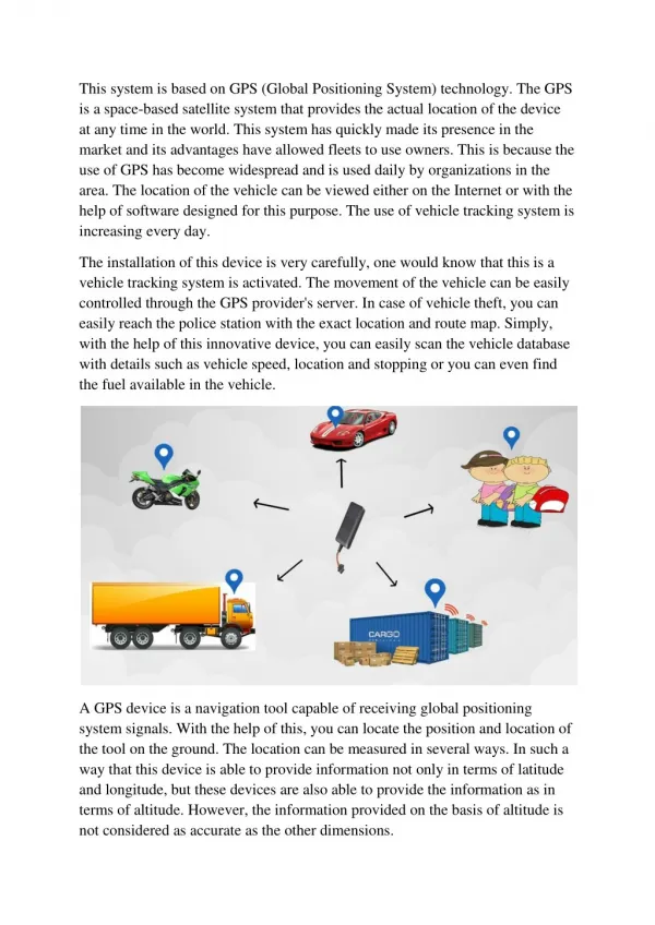How works on GPS and Reasons for using vehicle tracking system