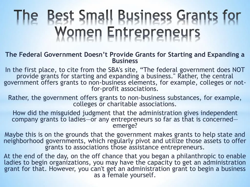 the best small business grants for women entrepreneurs