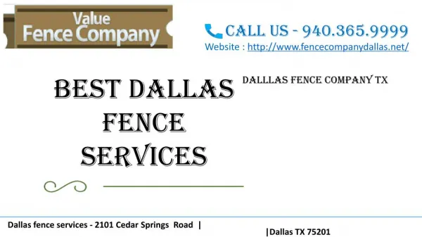 Fence Company Dallas Texas