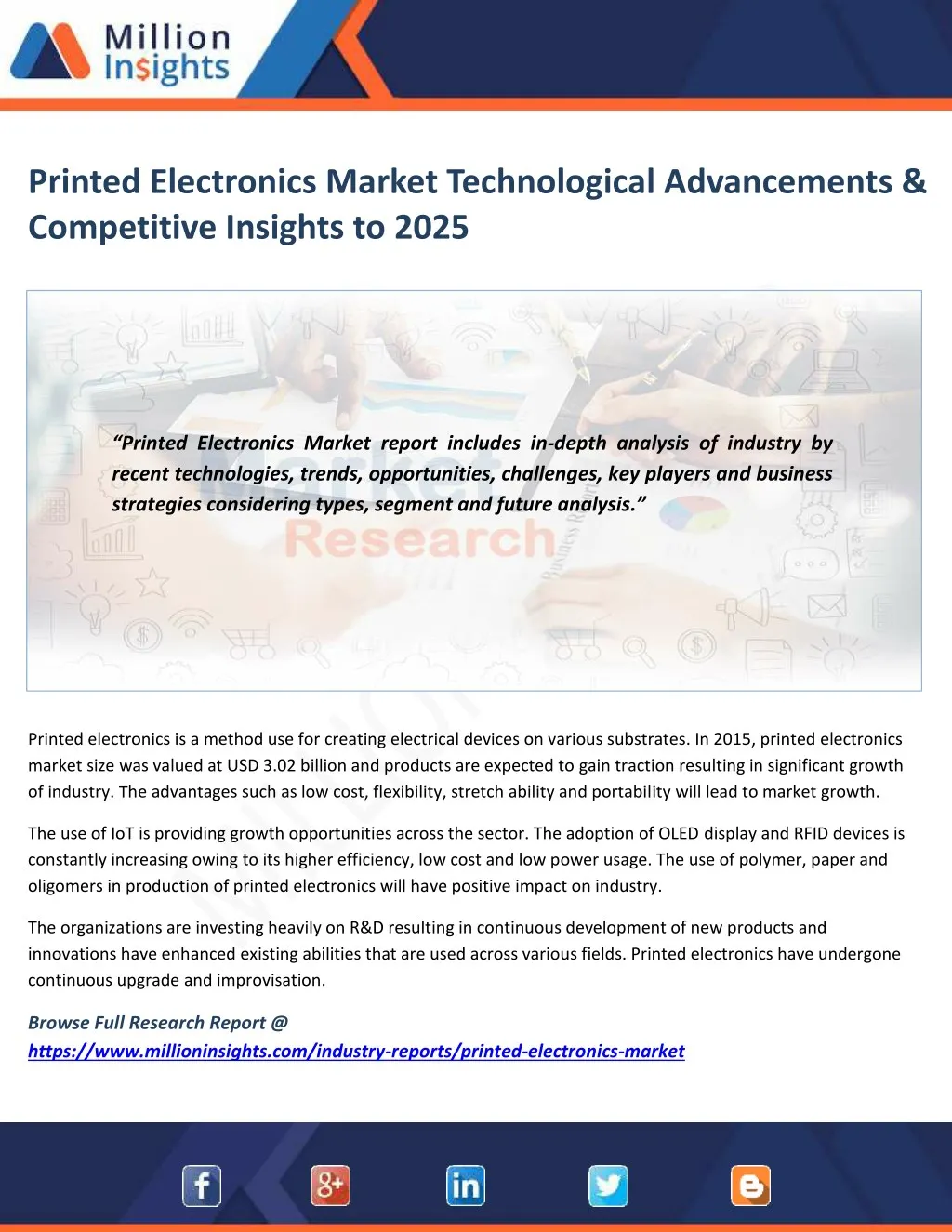 printed electronics market technological