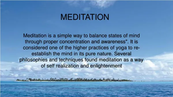 Meditation by Namo Gange Trust