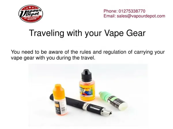 Traveling With Your Vape Gear