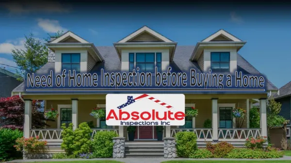 Need of Home Inspection before Buying a Home