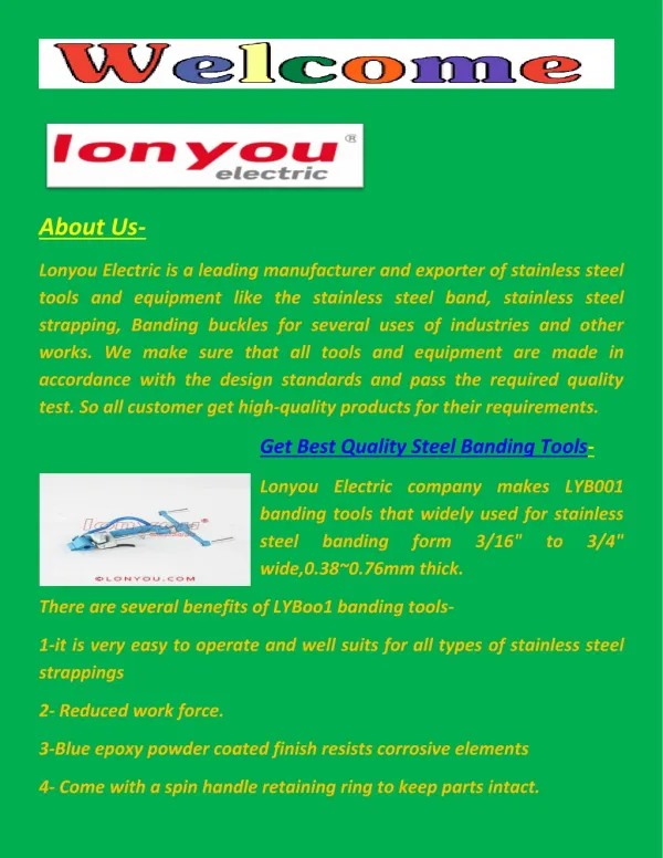 Get Best Quality Steel Banding Tools For Easy Stainless Steel Banding.