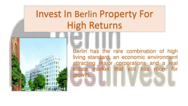 Pre-Approval Loan For Investing Berlin Property