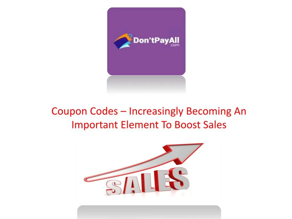 coupon codes increasingly becoming an important element to boost sales