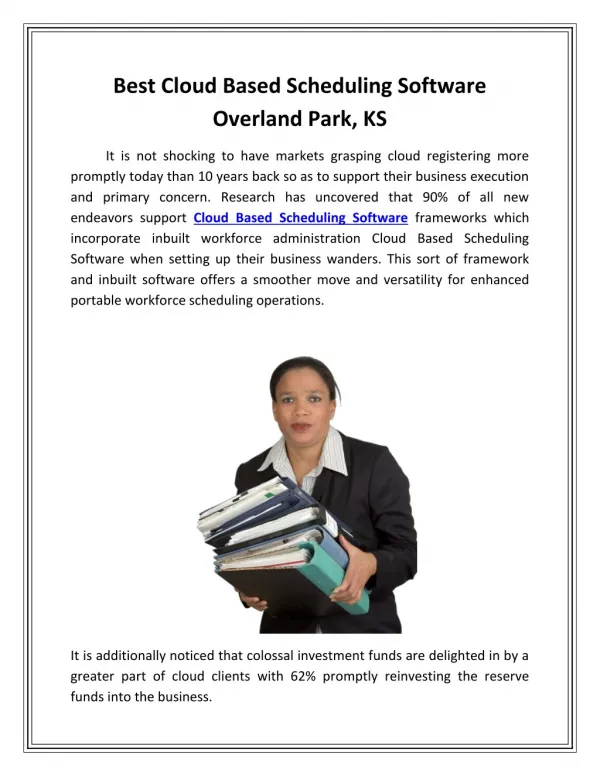 Best Cloud Based Scheduling Software Overland Park, KS