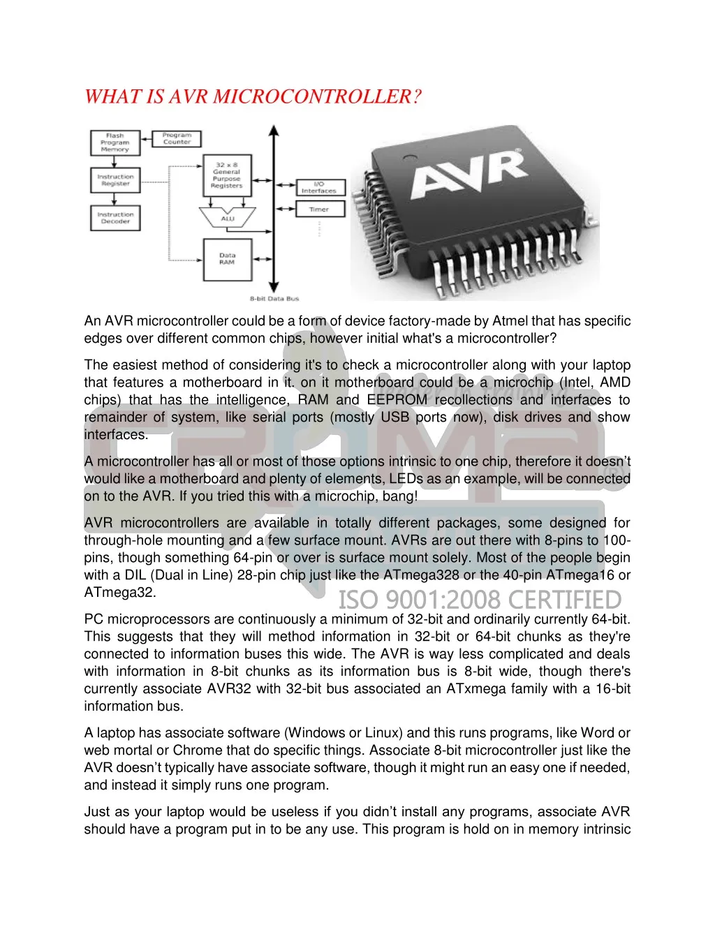 what is avr microcontroller