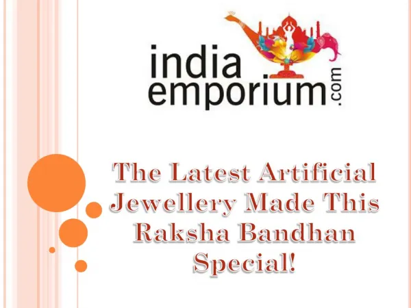 The Latest Artificial Jewellery Made This Raksha Bandhan Special!
