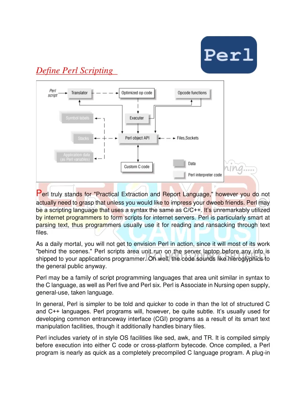 define perl scripting