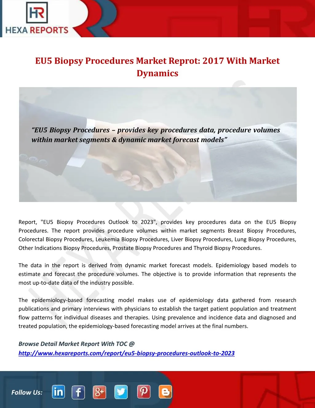 eu5 biopsy procedures market reprot 2017 with