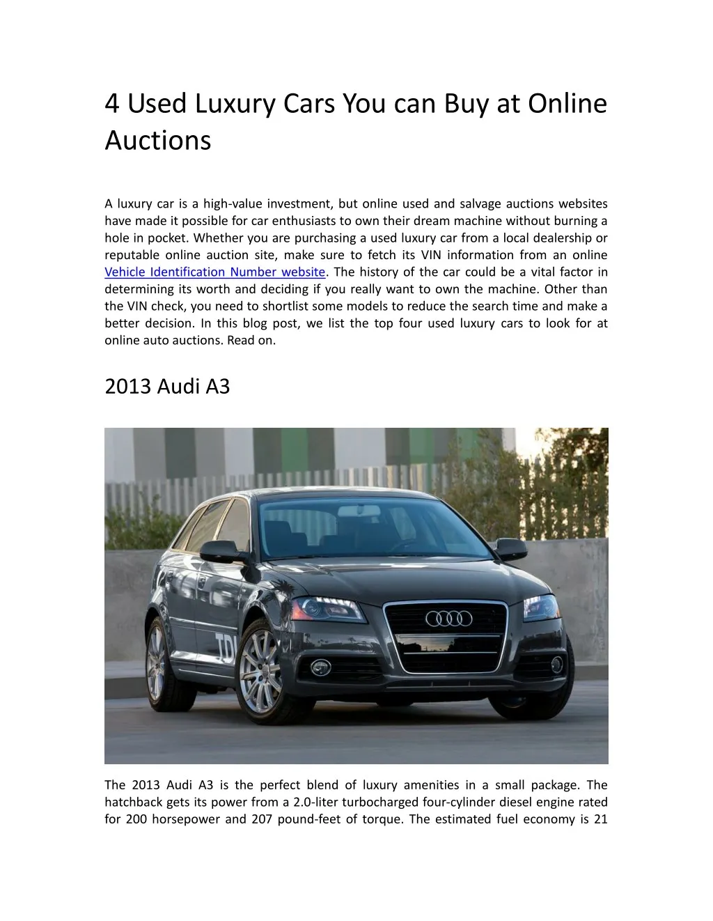 4 used luxury cars you can buy at online auctions
