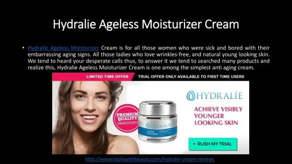 Hydralie Ageless Moisturizer Cream