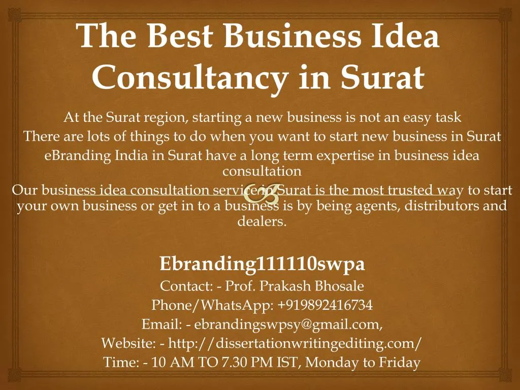 the best business idea consultancy in surat