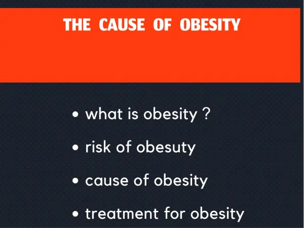 the cause of obesity