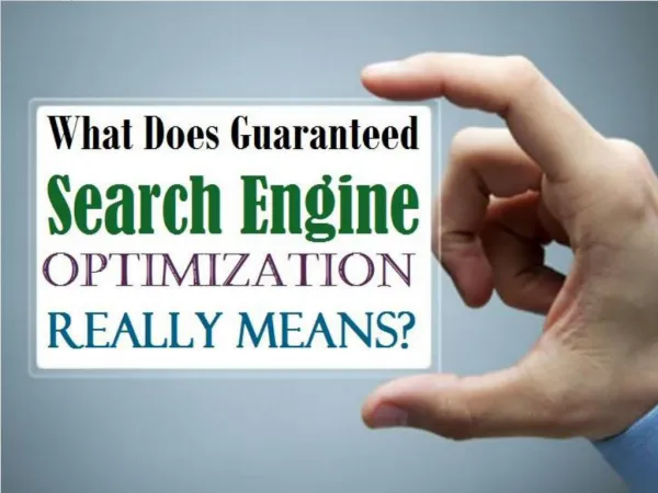 What Does Guaranteed Search Engine Optimization Really Means?