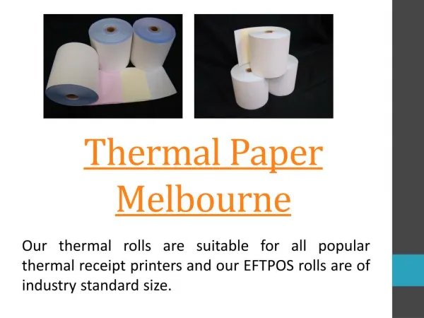 Thermal Paper Rolls Melbourne