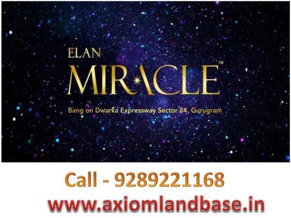 Elan Miracle Commercial Space Sector 84 Gurgaon