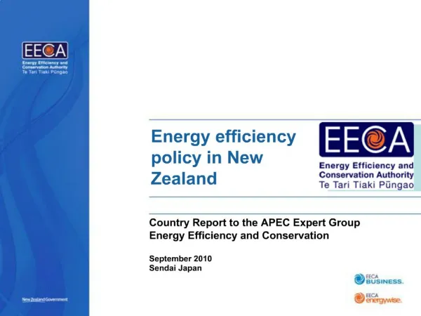 Energy efficiency policy in New Zealand