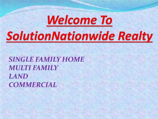 Solution Nationwide Realty