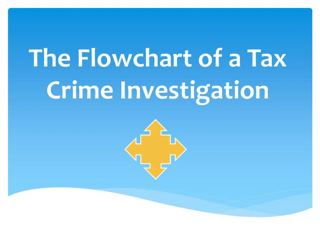 the flowchart of a tax crime investigation