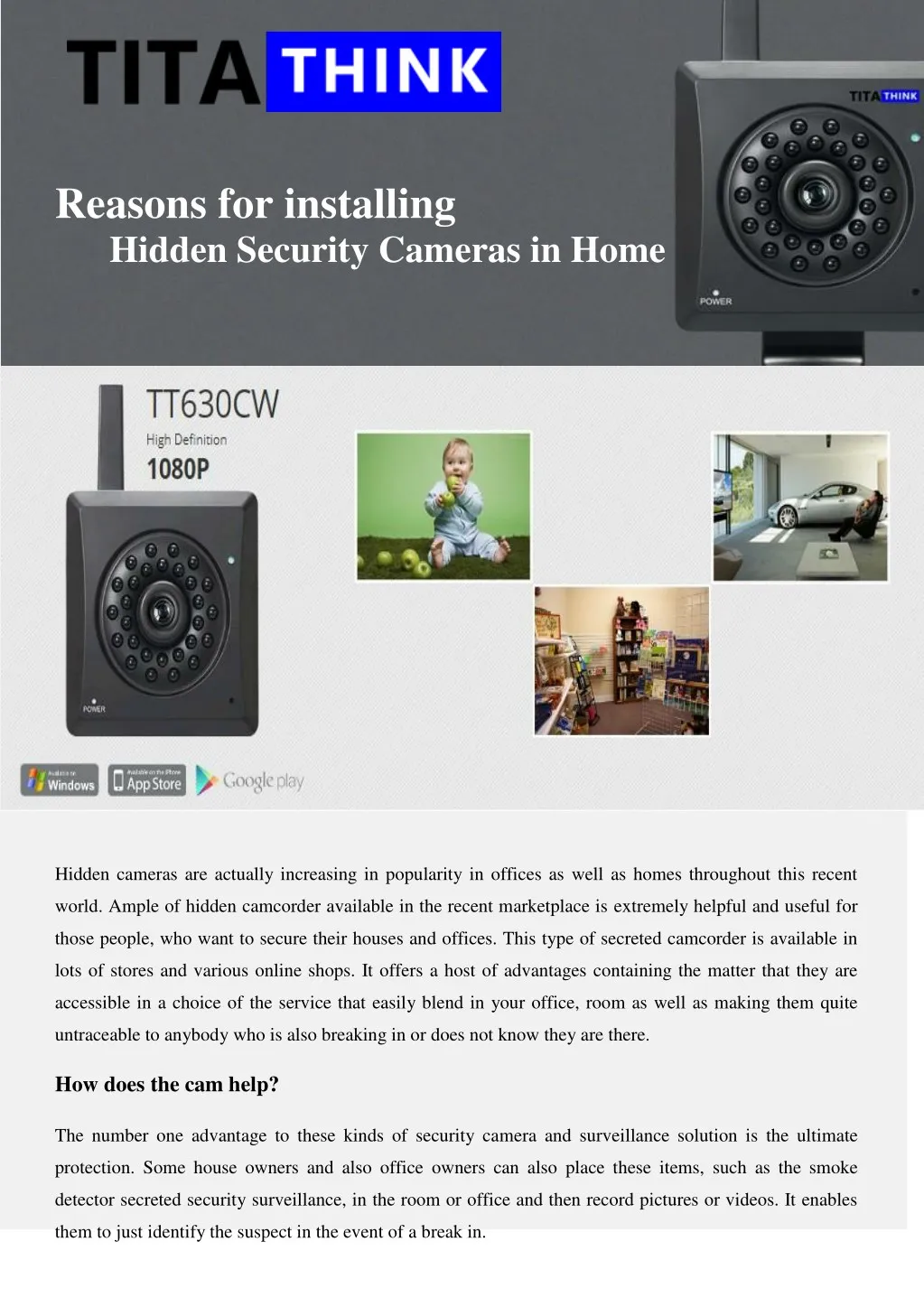reasons for installing hidden security cameras
