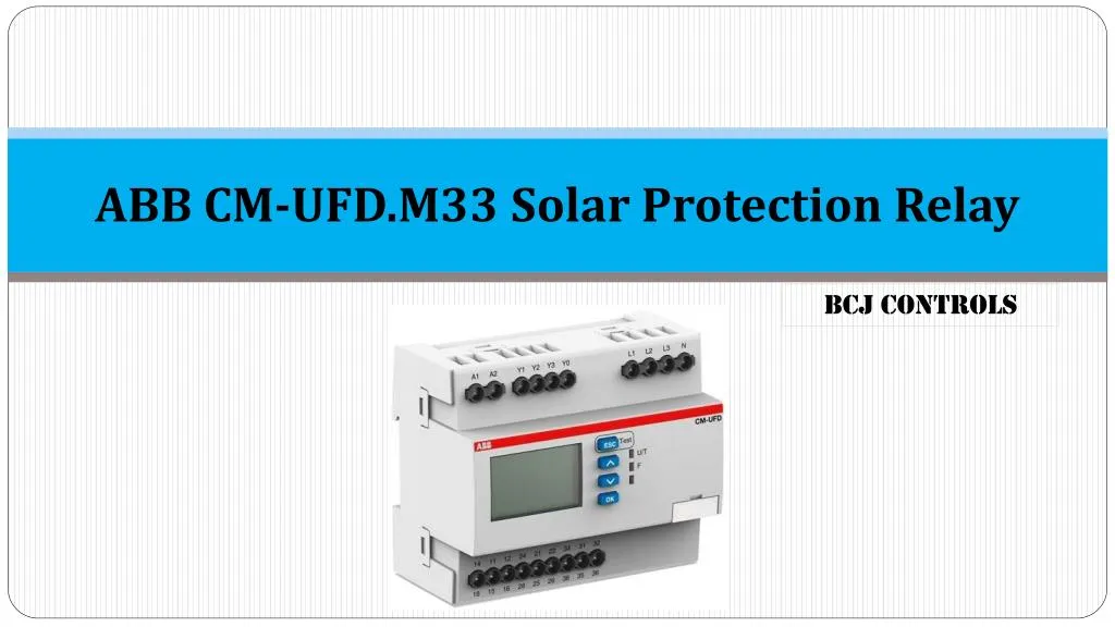abb cm ufd m33 solar protection relay