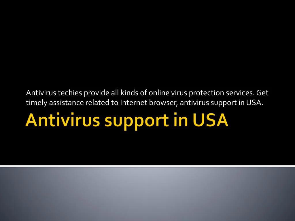 antivirus support in usa