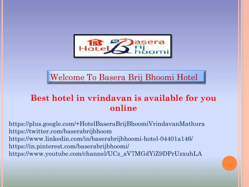 welcome to basera brij bhoomi hotel