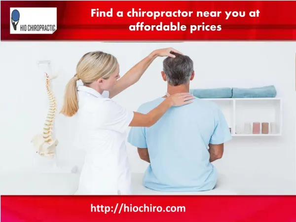 Get basic chiropractic adjustment at best prices
