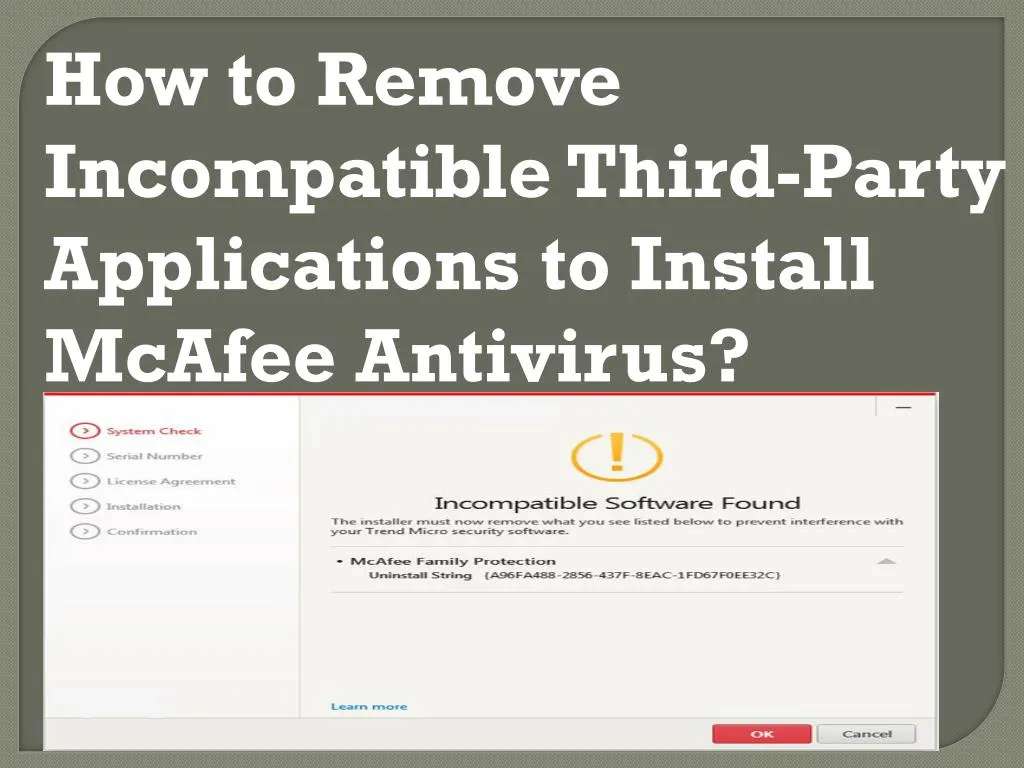 how to remove incompatible third party