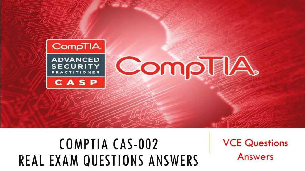 comptia cas 002 real exam questions answers