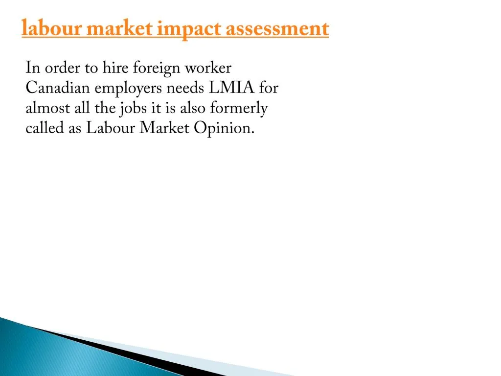 labour market impact assessment