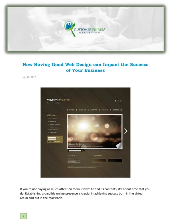 How Having Good Web Design can Impact the Success of Your Business