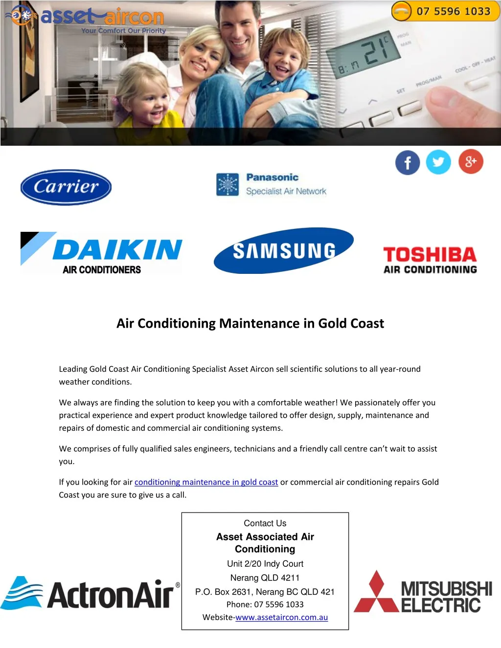 air conditioning maintenance in gold coast