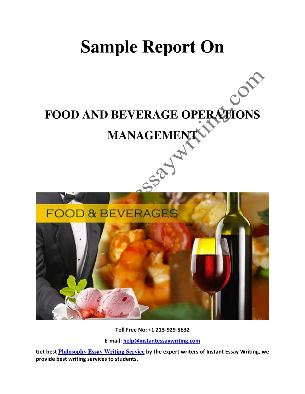 sample report on