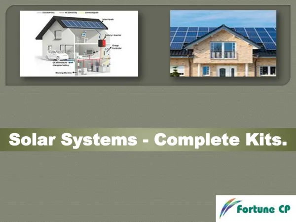 Solar Systems - Complete Kits