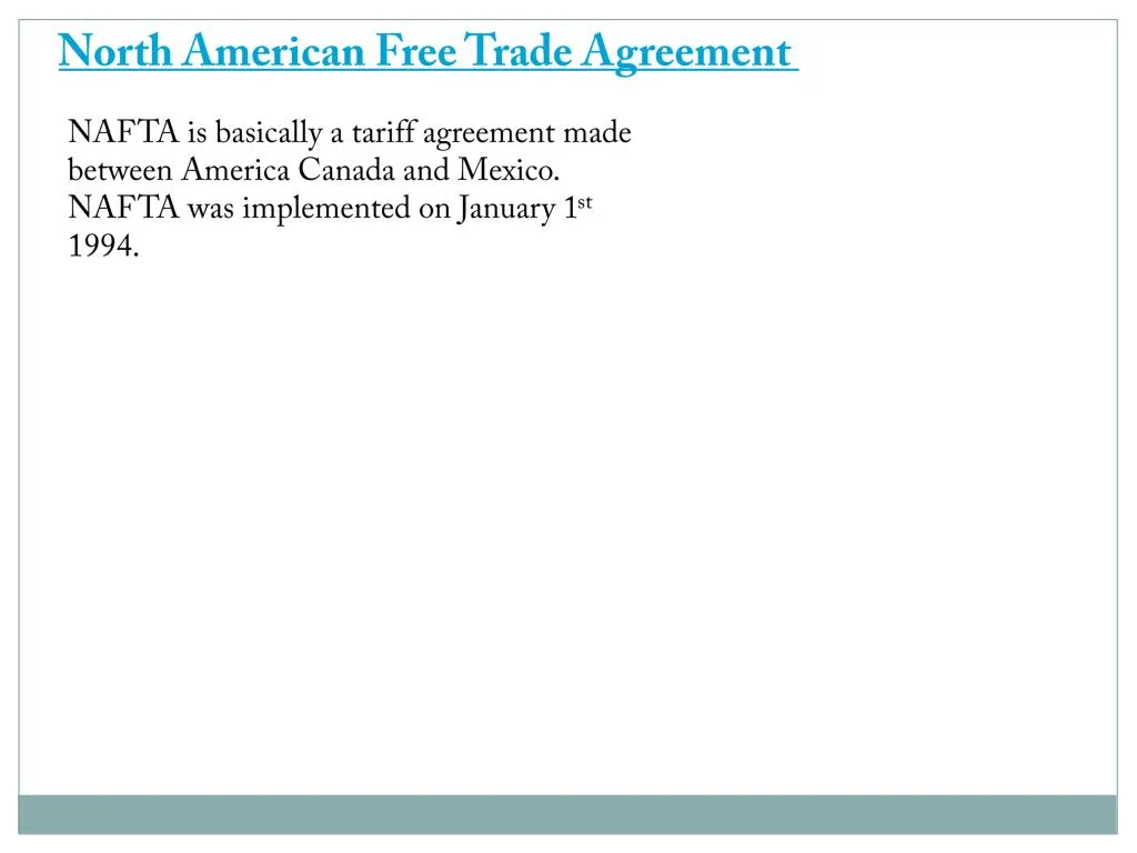 north american free trade agreement