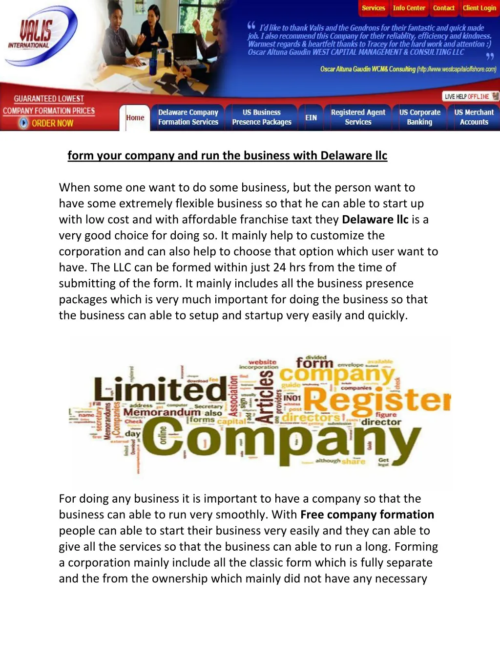 form your company and run the business with