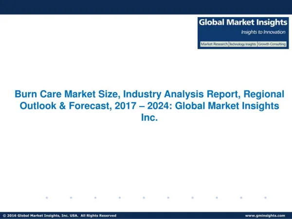 Burn Care Market Size, Share, Trends and Research Report Forecast to 2024