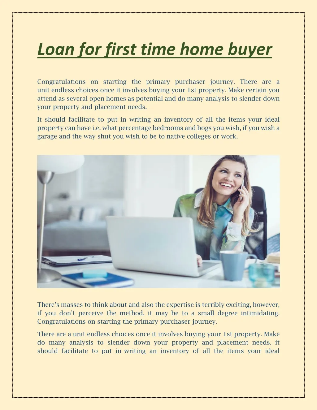 loan for first time home buyer