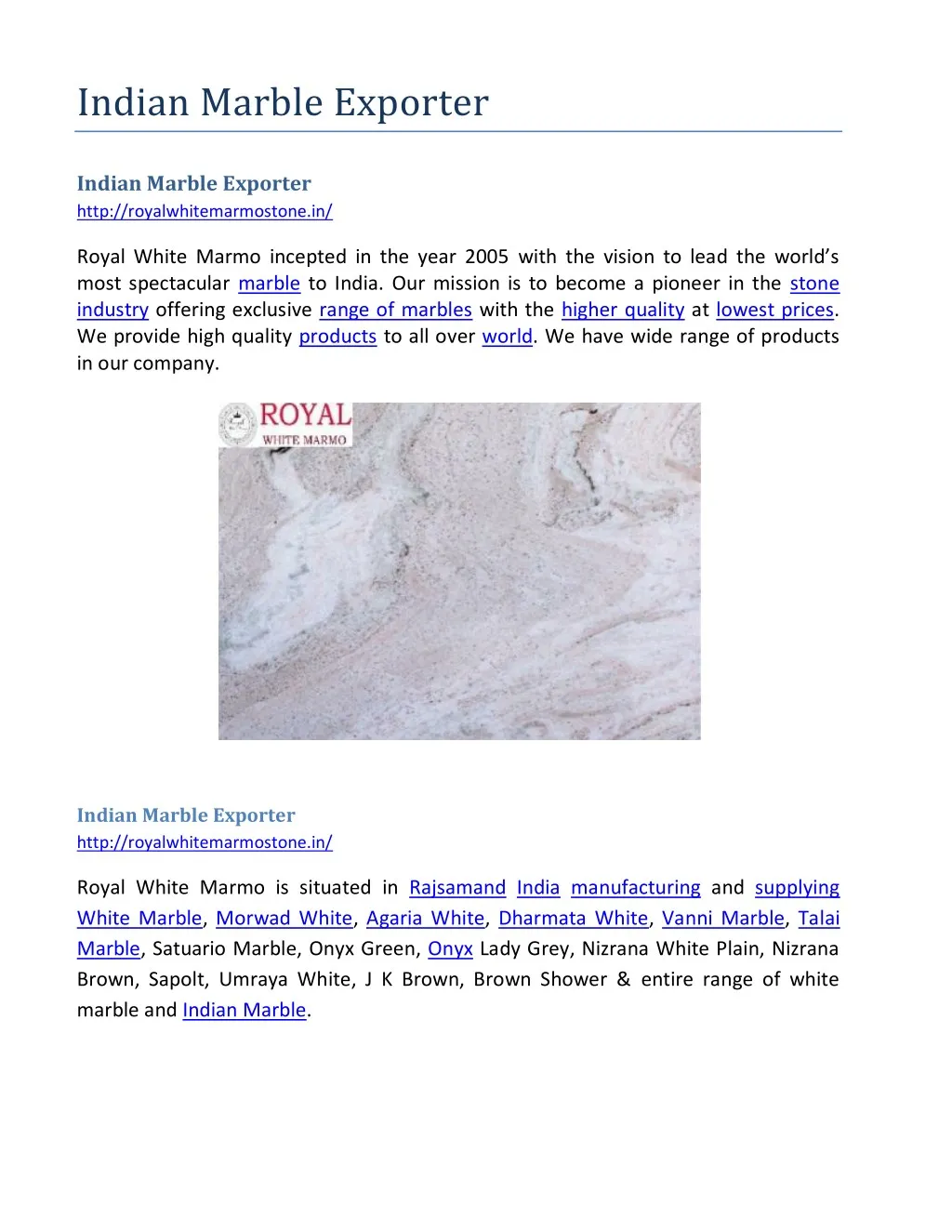 indian marble exporter